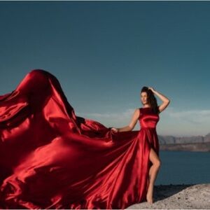 Elegant Red Evening Gown